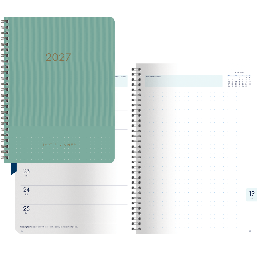 Primary & Secondary Weekly Dot Planner 2027 - A4, Wiro Bound — Createl 2527 — image 3