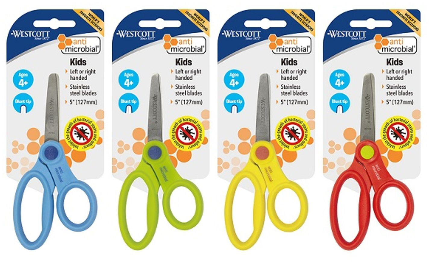 Westcott Student Scissors - 127mm Kids Blunt Tip: Antimicrobial (Single)