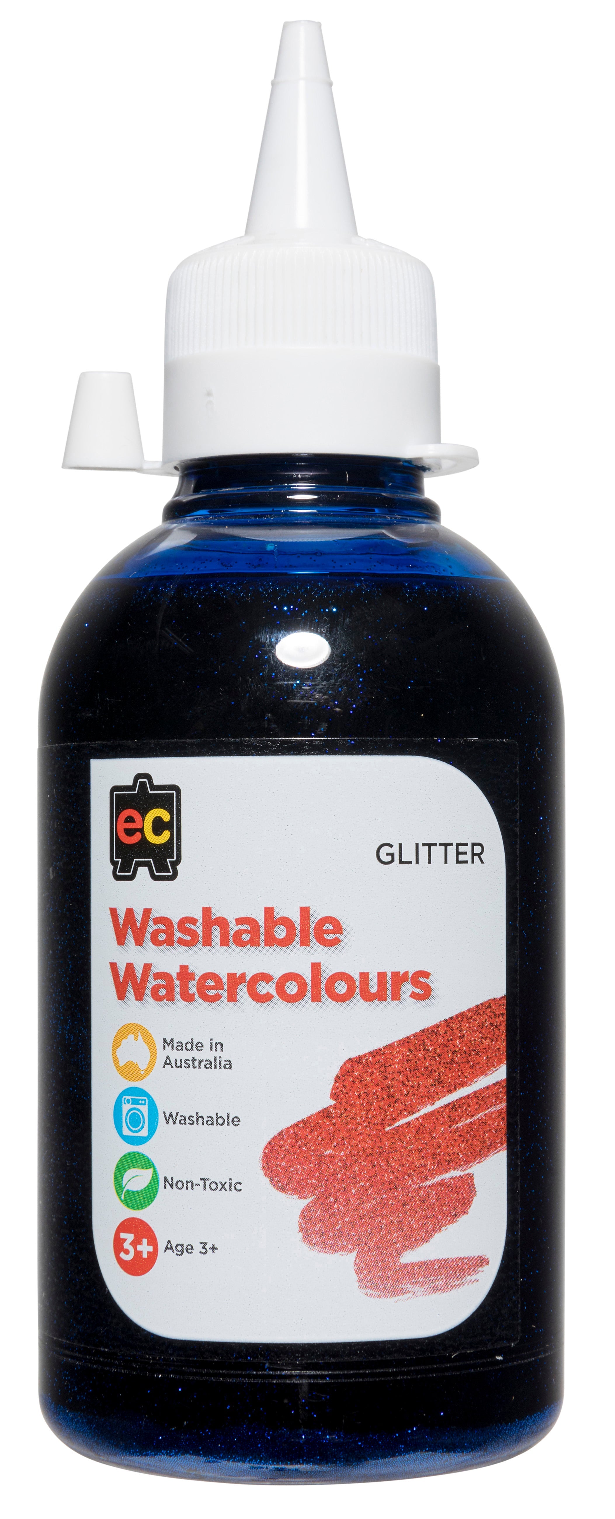 Washable Glitter Watercolour – 250mL: Blue
