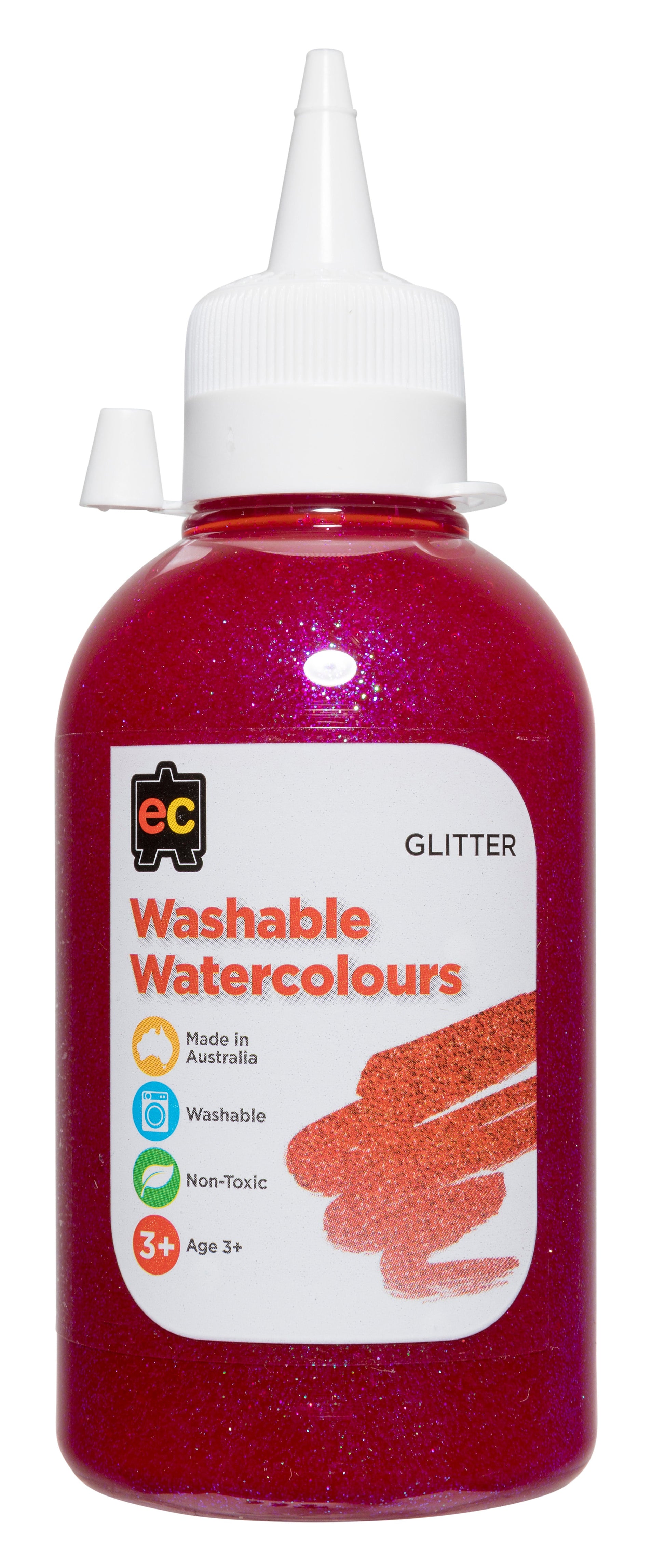 Washable Glitter Watercolour – 250mL: Pink