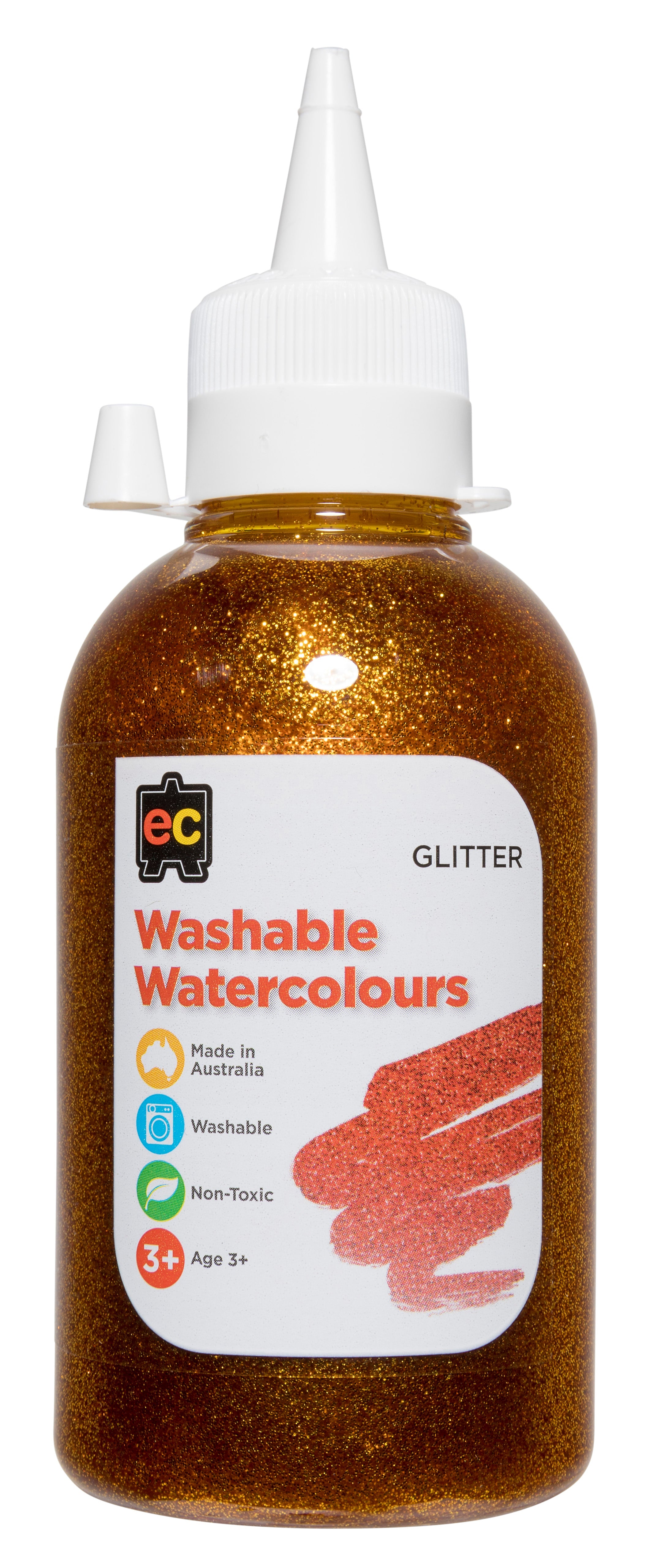 Washable Glitter Watercolour – 250mL: Yellow
