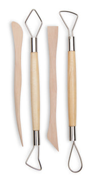 Wooden Modelling Tools - Set of 4