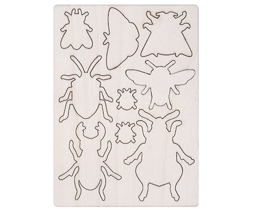 Wooden Shapes Minibeasts - Pack of 38