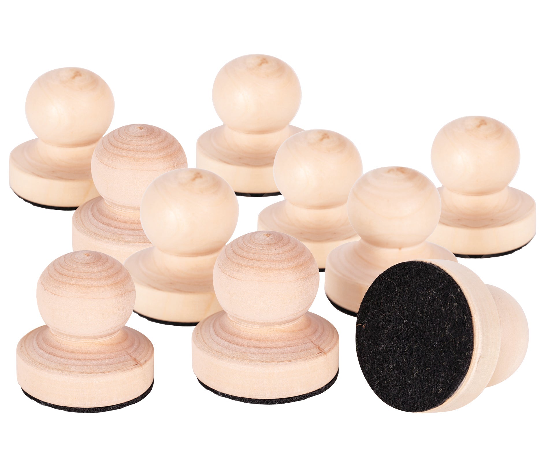 Wooden Button Baron Brayer Pack of 10