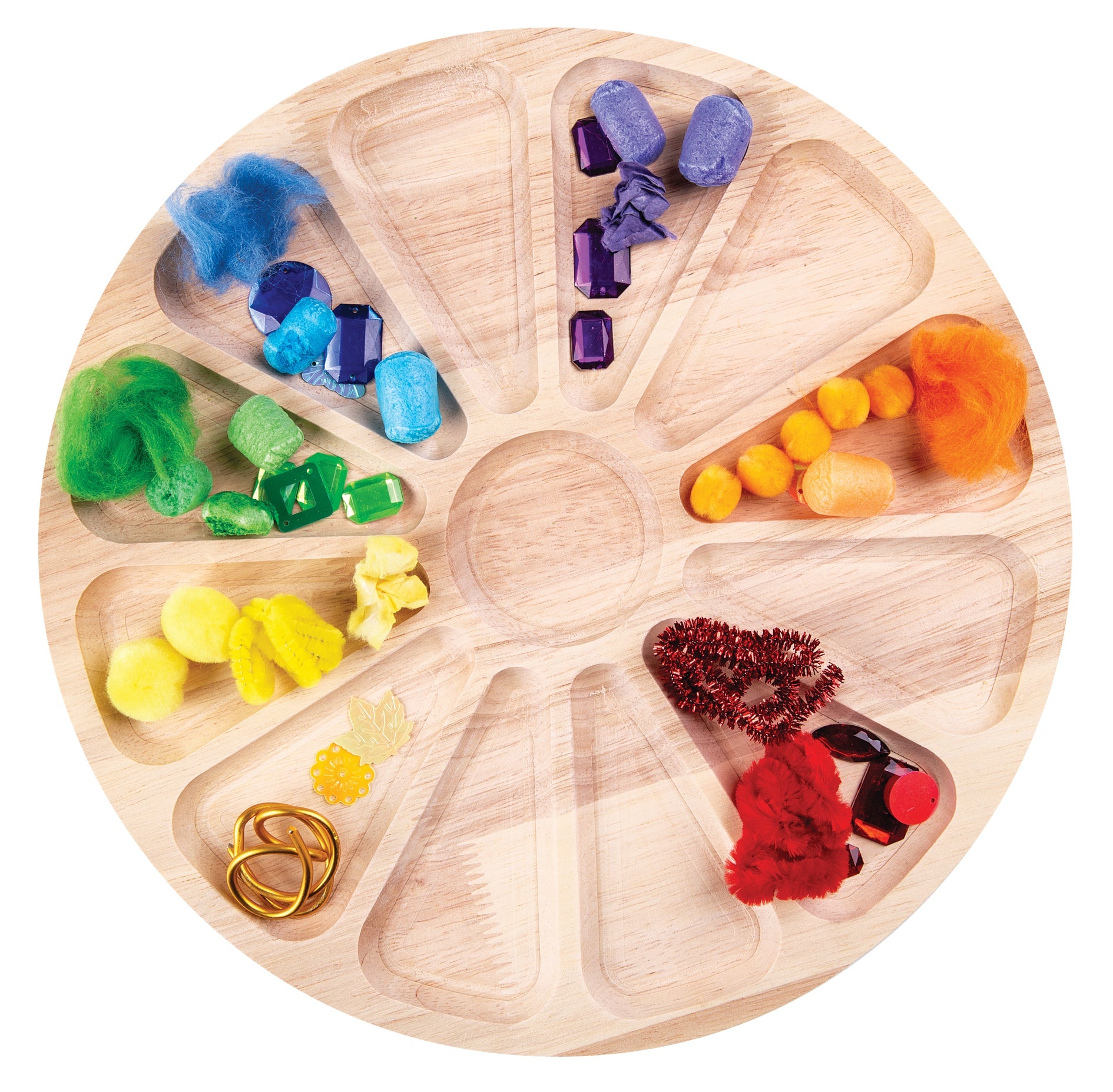 Wooden Colour Wheel Tray