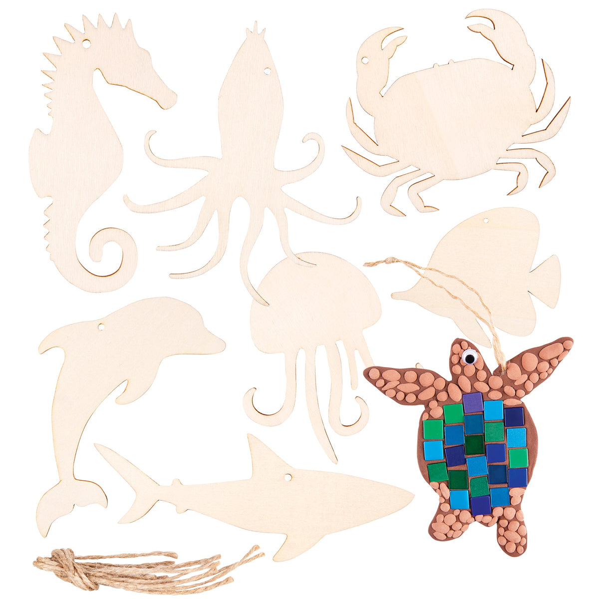 Wooden Australian Shapes Pack of 24