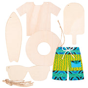 Wooden Australian Summer Shapes Pack of 24