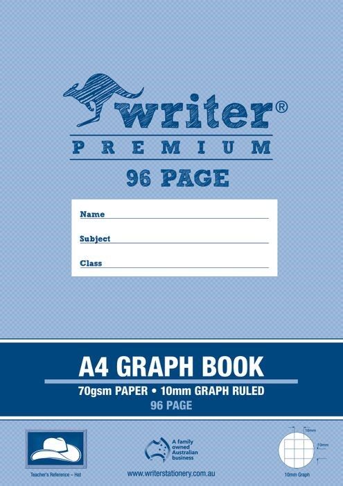 Writer Graph Book Premium - A4 96pg 10mm: Hat
