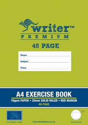 Writer Exercise Book Premium A4 - 25mm Ruled + Margin 48pg: Umbrella (Pack of 20)