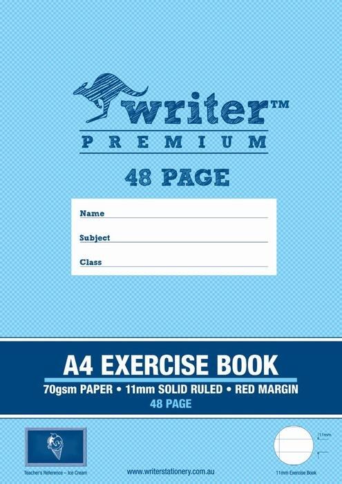 Writer Exercise Book Premium - A4 11mm Ruled + Margin (Ice Cream): 48pg