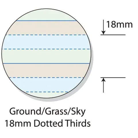 Writer Office Pad Premium - A4 18mm Dotted-Thirds Ground, Grass, Sky (50 Sheet)