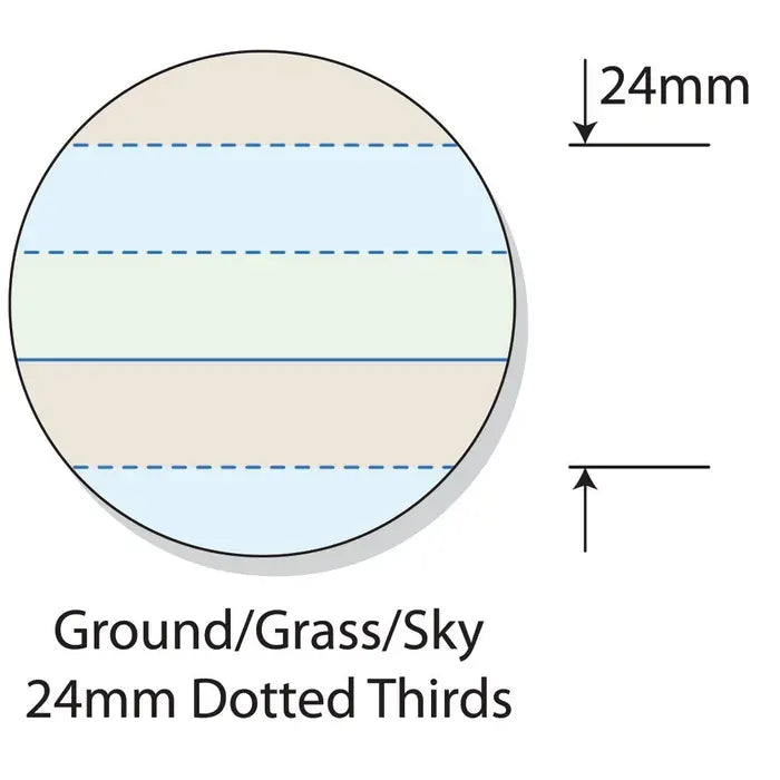 Writer Notepad Wonder - A4 24mm Dotted-Thirds: Ground, Grass, Sky (50 Sheet)