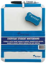 Writer Whiteboard Student - 360x280mm 2-Sided (1 Magnetic) With Marker & Eraser
