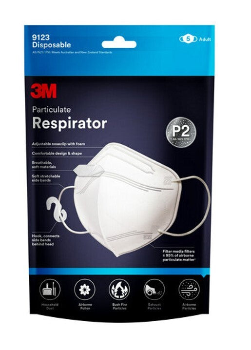3M Particulate Respirator: P2 Face Mask (Pack of 5)