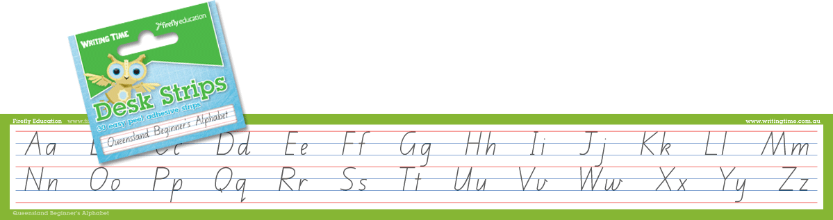 Writing Time Desk Strips (Queensland Beginner's Alphabet)