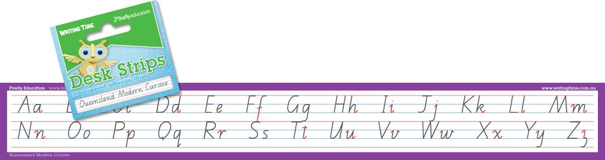Writing Time Desk Strips (Queensland Modern Cursive)