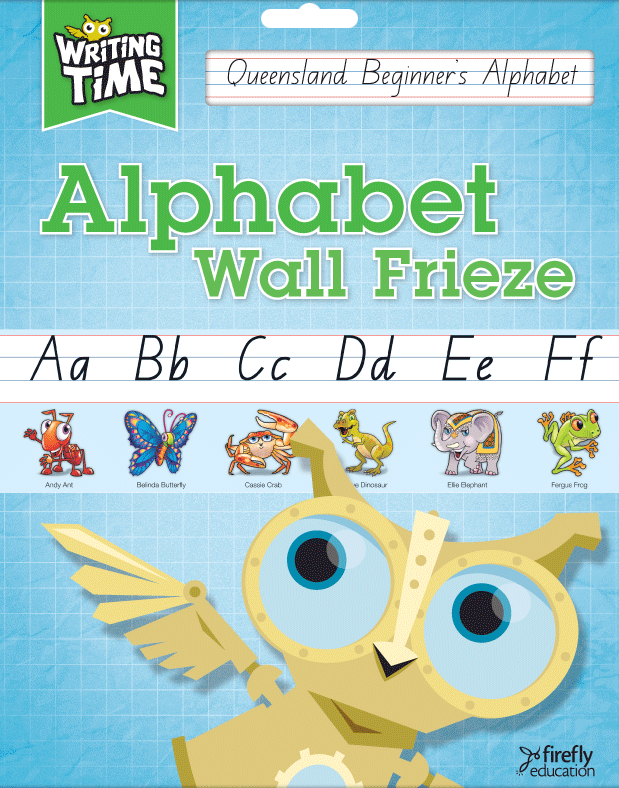 Writing Time - Alphabet Wall Frieze: QLD Beginner's Alphabet Font