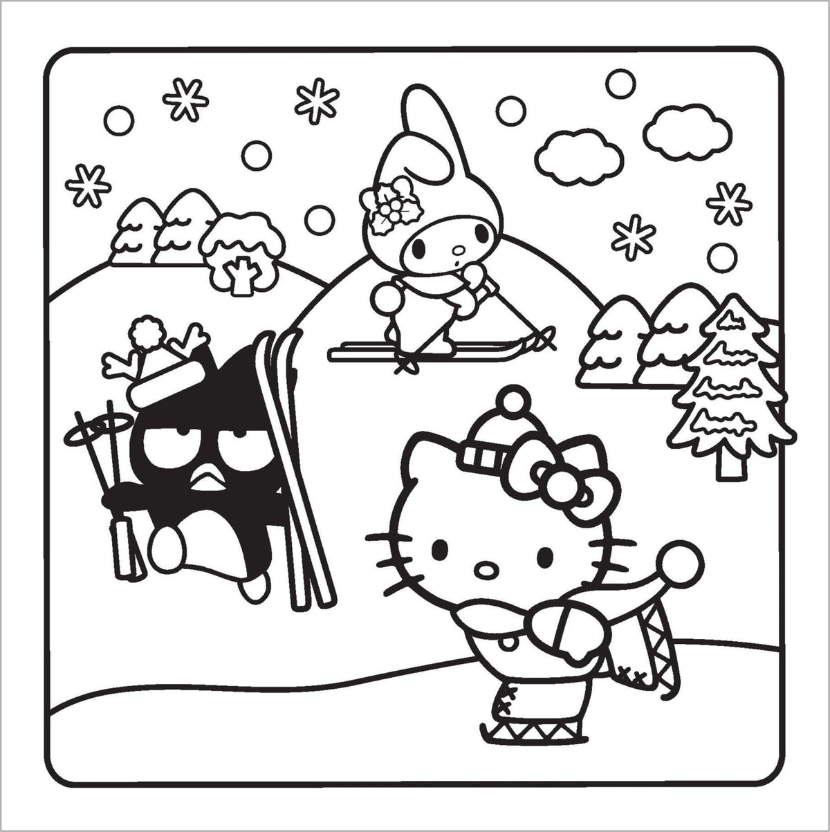 Hello Kitty and Friends - Christmas Cosy Colouring Book