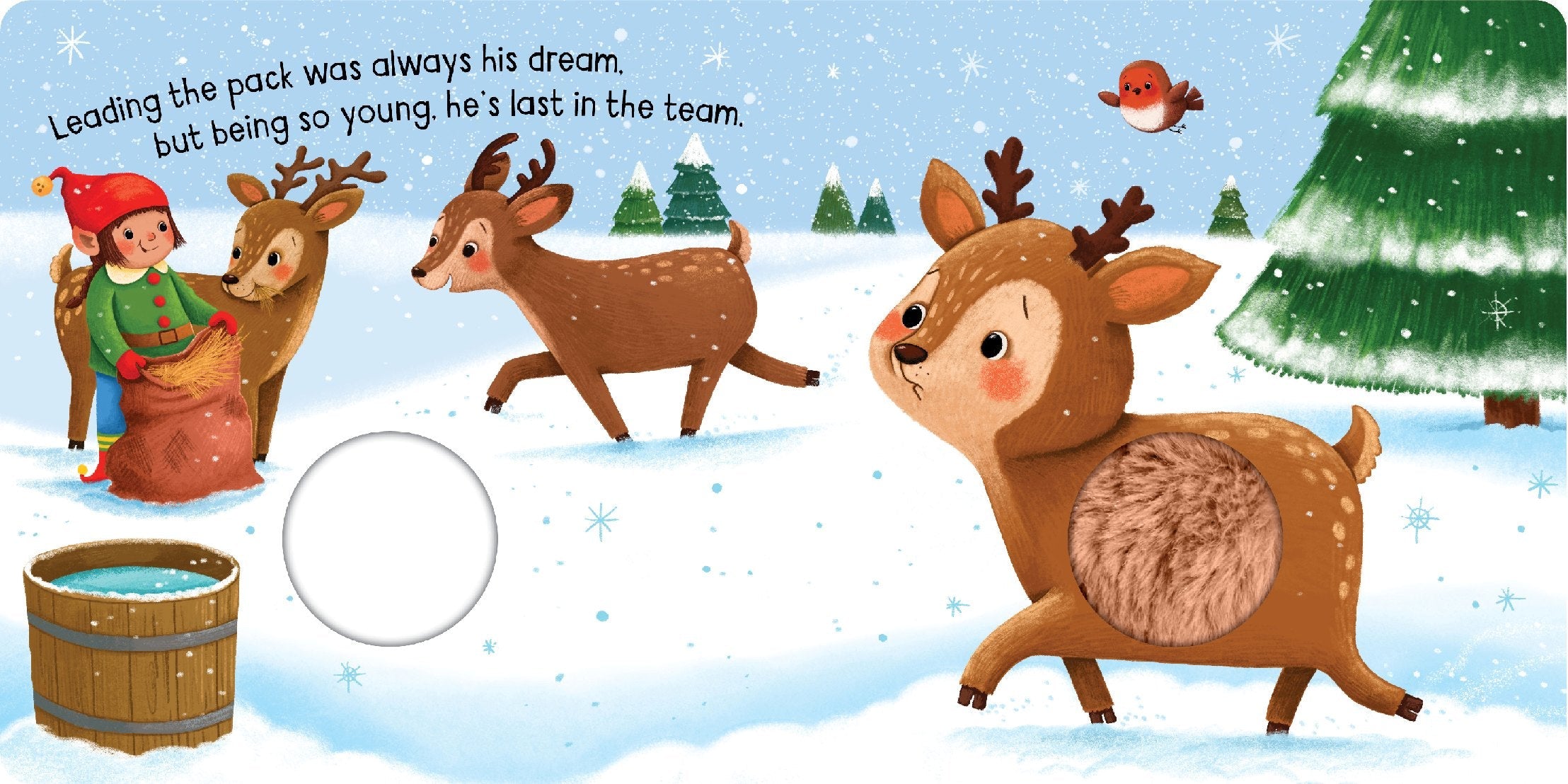 Squeaky Plush Board Book - Squeaky Little Reindeer — inside page 2