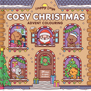 Happy Days - Cosy Christmas Advent Colouring Book (Hardback Edition)