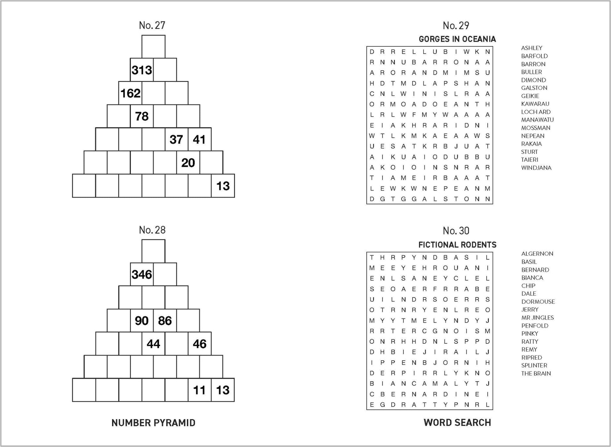 500 Puzzles Book - Brain Training - Pink & Orange Geometric — inside page 2