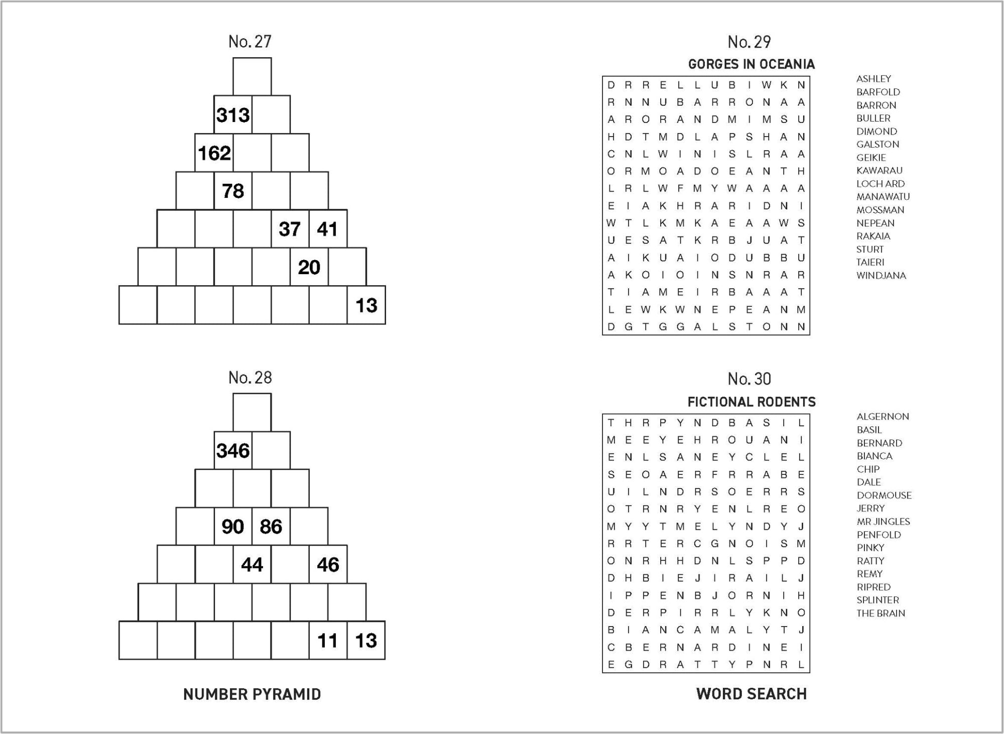 500 Puzzles Book - Brain Training - Pink & Orange Geometric — inside page 2