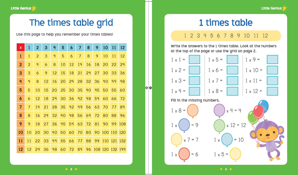 Little Genius Magnetic Folder - Times Table — inside page 1