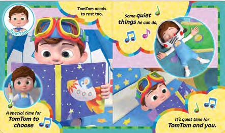 CoComelon - Cased Board Book - JJ Needs Some Quiet Time — inside page 1
