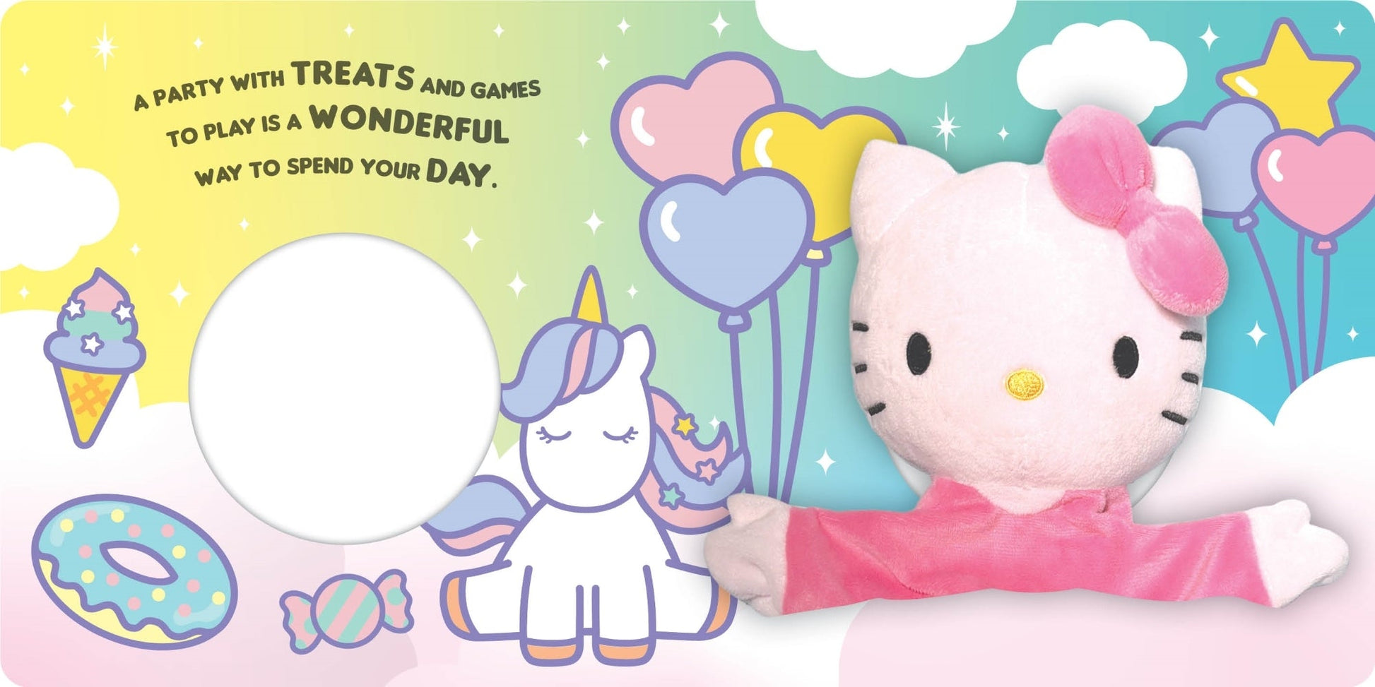 Hello Kitty - Hand Puppet Book - Unicorn Party — inside page 3