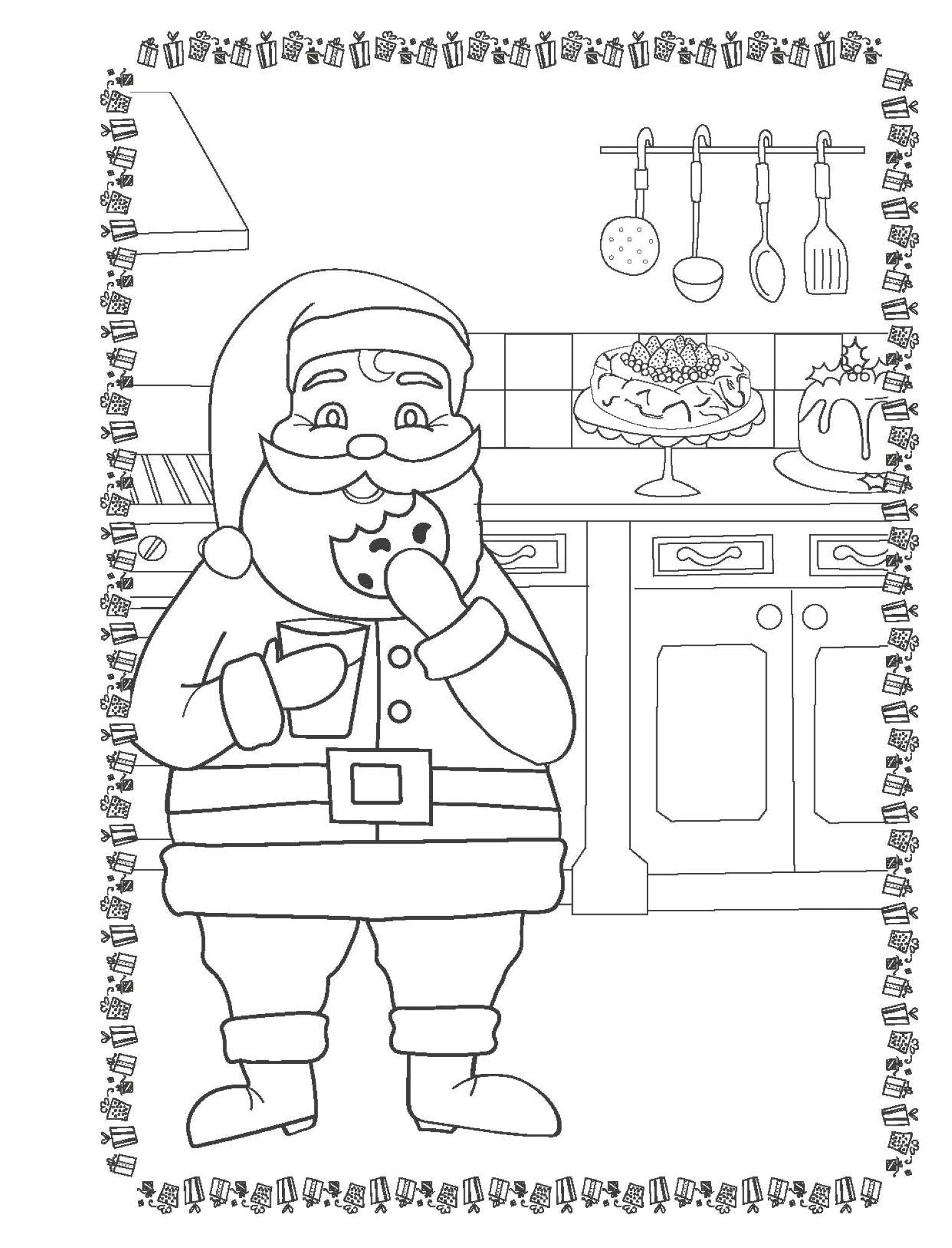 Santa Comes to Australia Paint with Glitter — inside page 3