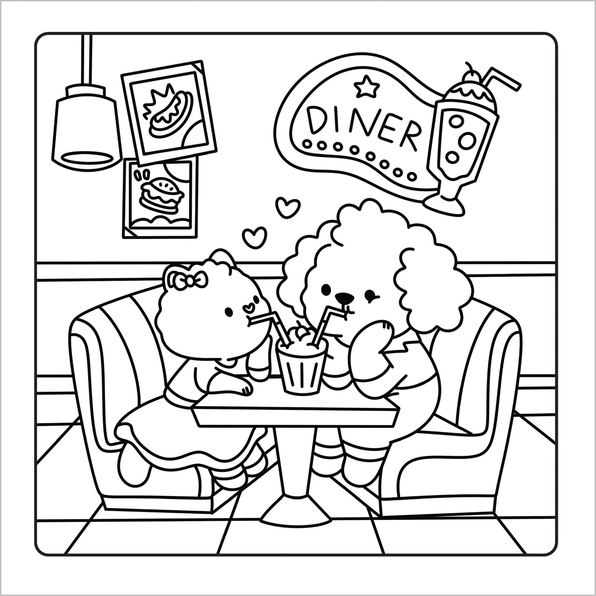 Happy Days - Groovy Cuties Cosy Colouring — inside page 3