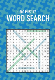 500 Puzzles Book - Word Search - Aqua & Blue Geometric