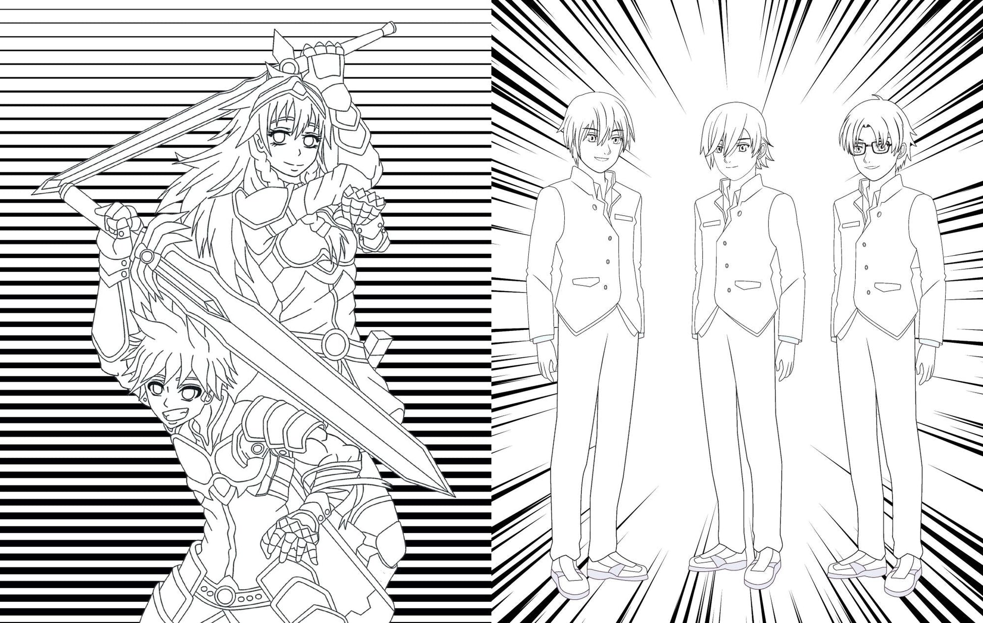 Wall Art - Manga Colouring (FSC) — inside page 1