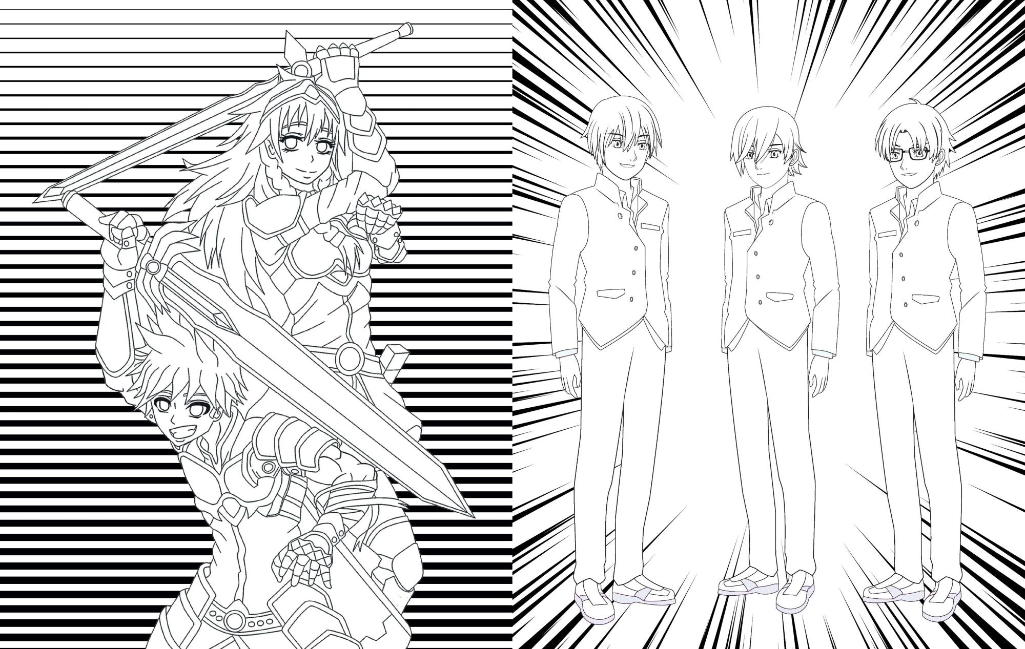 Wall Art - Manga Colouring (FSC) — inside page 1