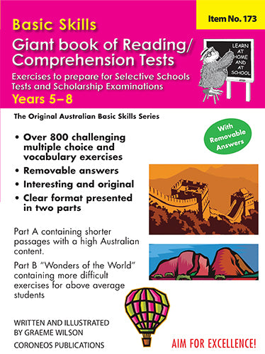 Basic Skills Giant Book of Reading / Comprehension Tests Years 5 to 8 (Basic Skills No. 173)