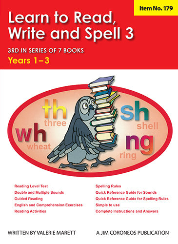Learn to Read, Write & Spell Book 3 Years 1 to 3