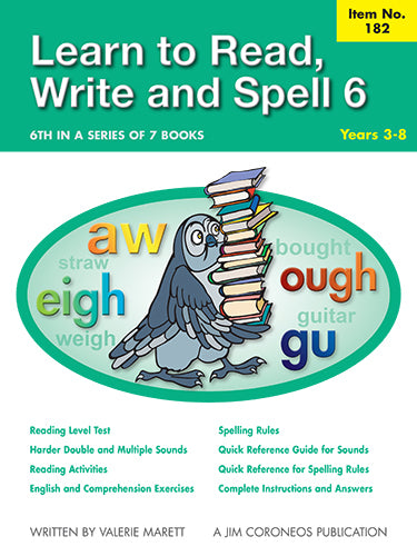 Learn to Read, Write & Spell Book 6 Years 3 to 8