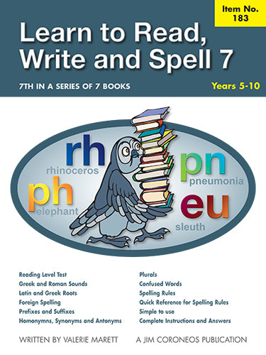 Learn to Read, Write & Spell Book 7 Years 5 to 10
