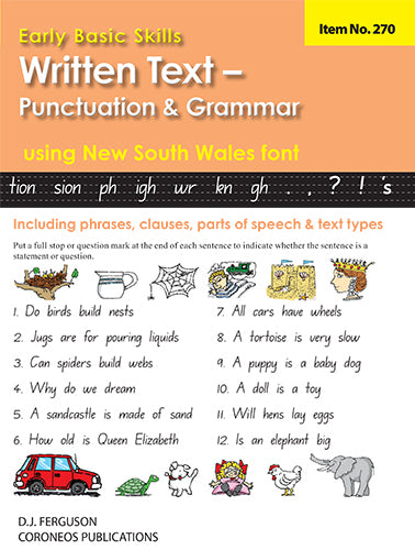 Early Basic Skills 5: Written Text: Punctuation and Grammar using NSW font (No. 270)