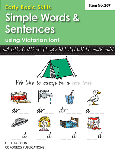 Early Basic Skills 2: Simple Words and Sentences using Victorian font (No. 367)