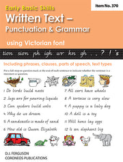 Early Basic Skills 5: Written Text: Punctuation and Grammar using Victorian font (No. 370)