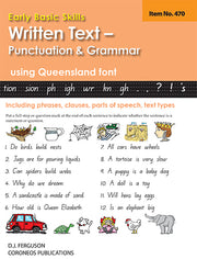 Early Basic Skills 5: Written Text: Punctuation and Grammar using Queensland font (No. 470)