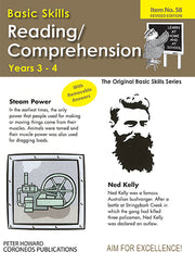 Reading / Comprehension Level 2 Yrs 3 to 4