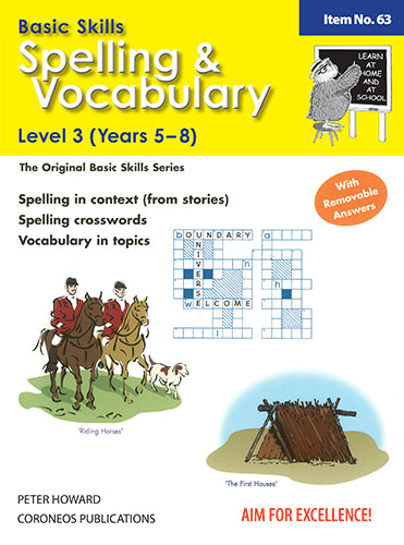 Spelling / Vocabulary Level 3 Yrs 5 - 8