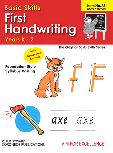 First Handwriting Yrs K to 2