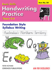 Handwriting Practice Yrs 3 to 4