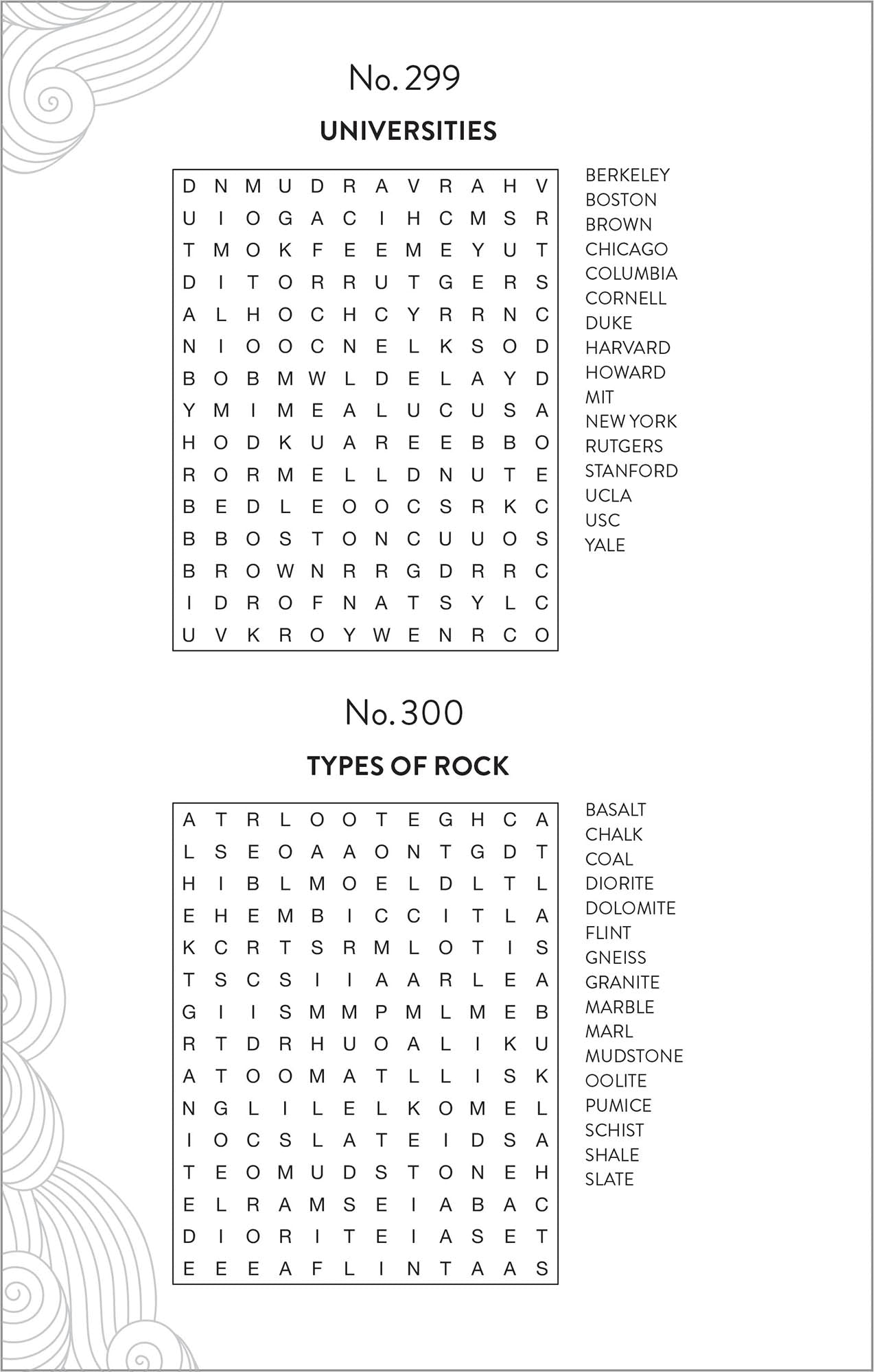 Mindful 600 Puzzles - Word Search - Pink Ombre — inside page 1