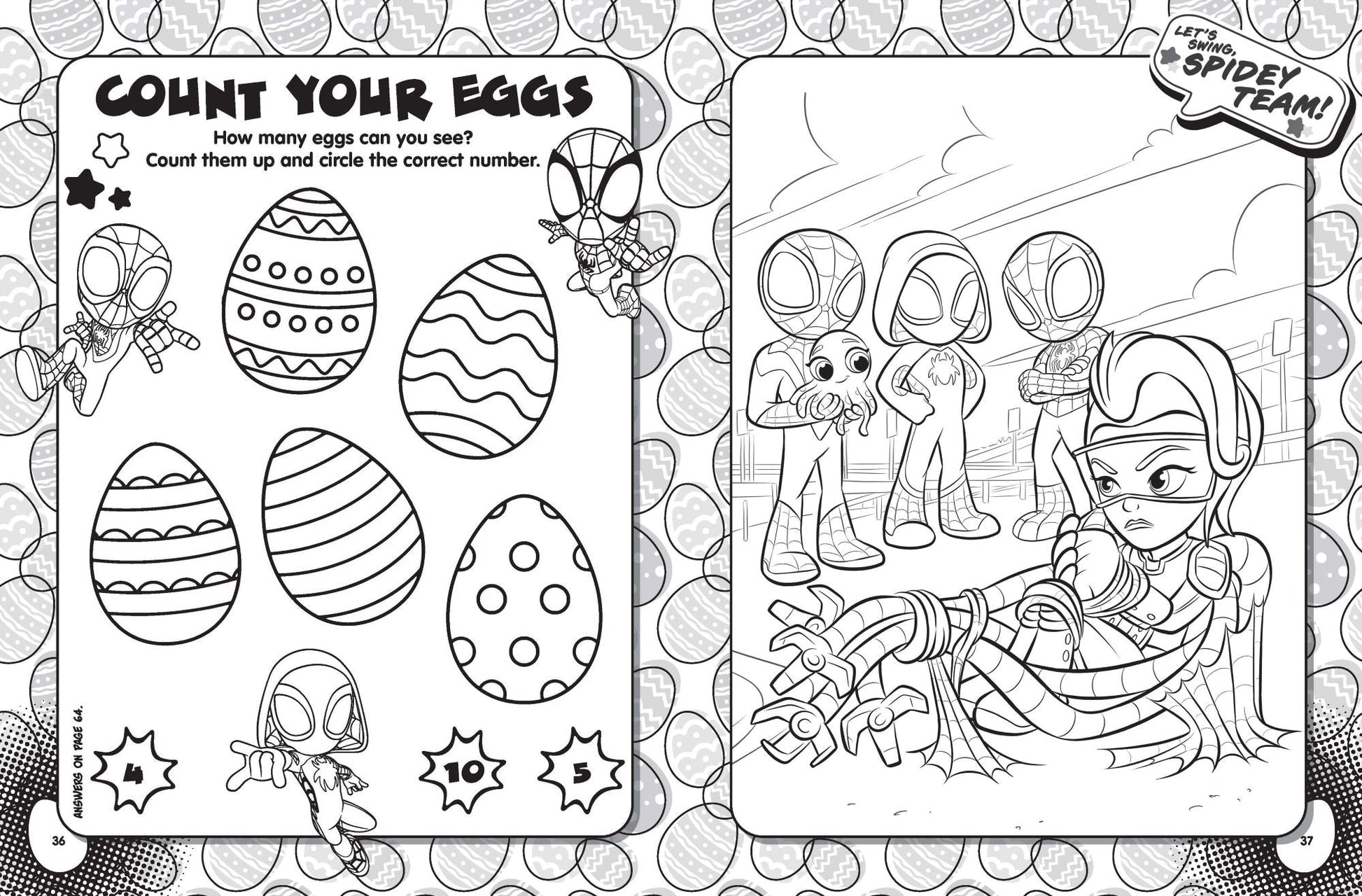 Spidey and His Amazing Friends - Mega Colouring Book  Easter — inside page 2