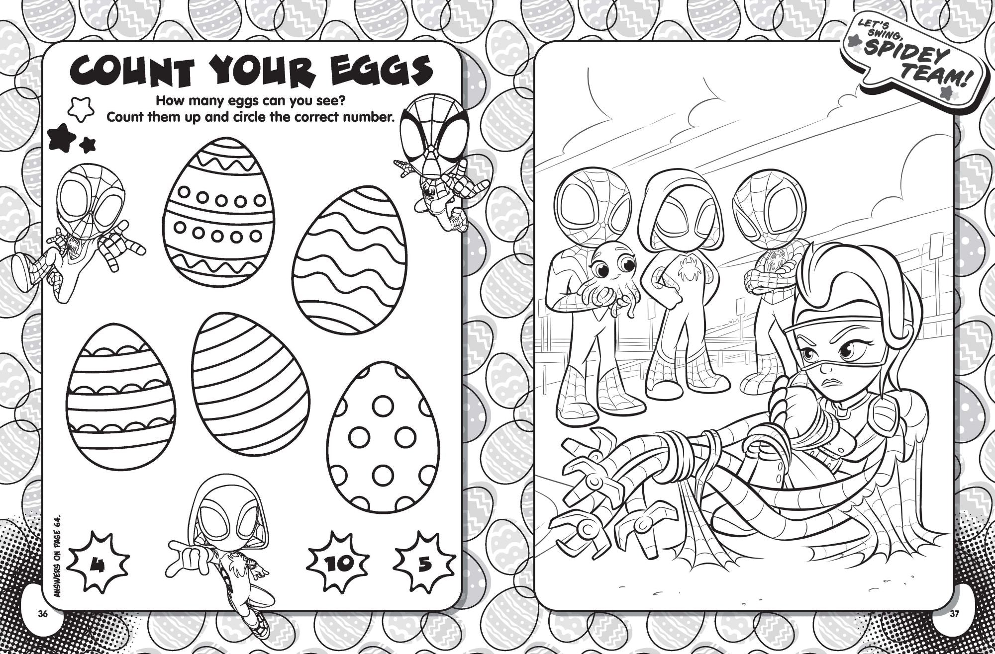 Spidey and His Amazing Friends - Mega Colouring Book  Easter — inside page 2