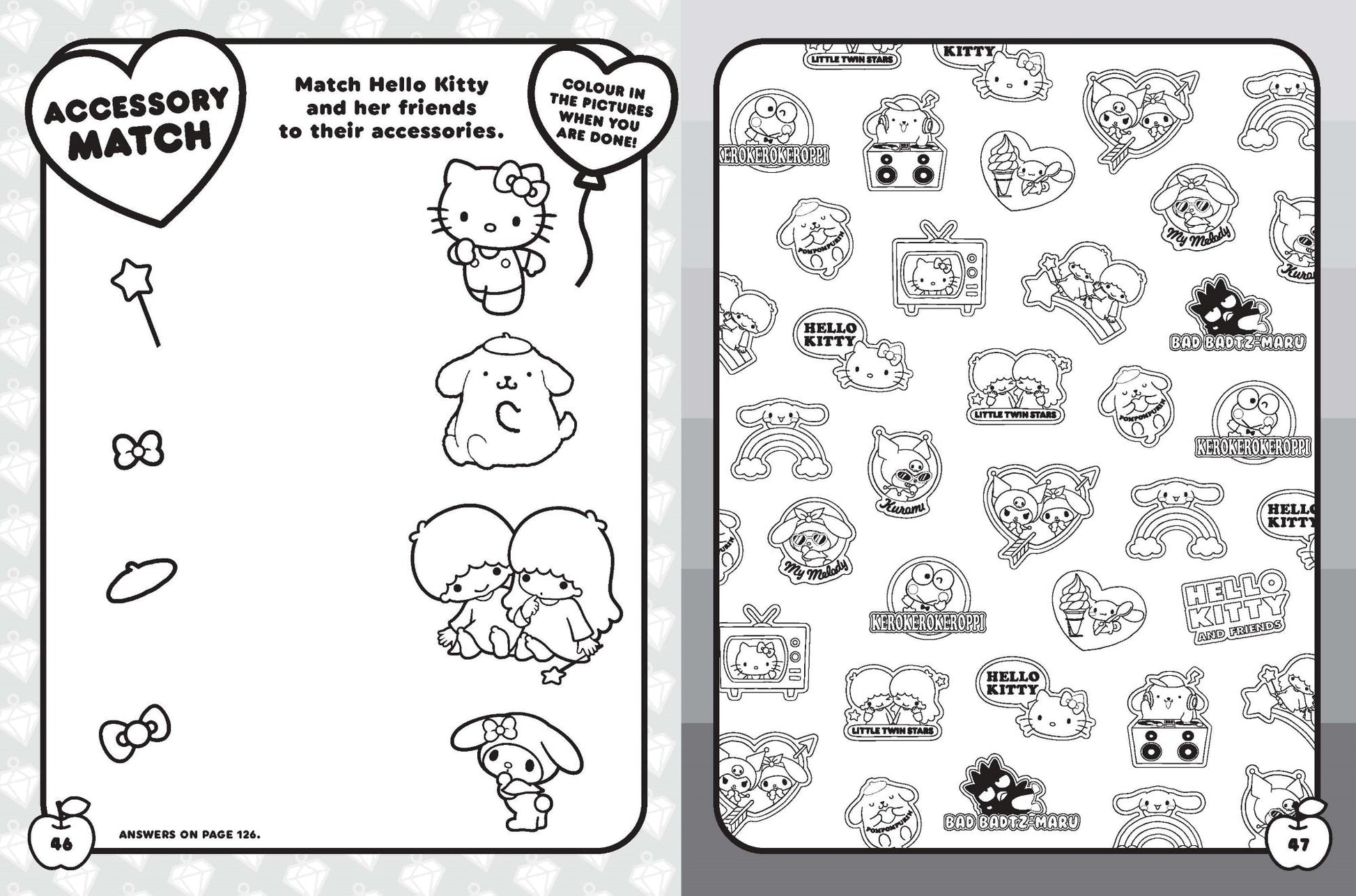 Hello Kitty and Friends - Jumbo Colouring Book — inside page 1